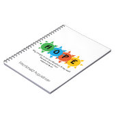 Christliche HOFFNUNG IN DER GOTTEN-Suizidpräventio Notizblock (Linke Seite)