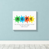 Christliche HOFFNUNG IN GOTT-Förderung CUSTOM Leinwanddruck (Insitu (Holzboden))