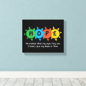 Christliche HOFFNUNGSFÖRDERUNG ZUNEHMEND Leinwanddruck (Insitu (Holzboden))