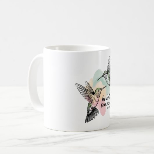 Christliche Hummingbird Bible Verse Tasse (Vorderseite Links)