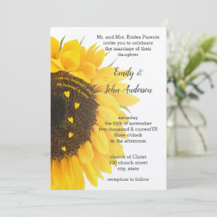 Christliche Ich bin meines Geliebten Sonnenblumen- Einladung