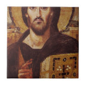 Christliche Ikone Jesuss Christus Pantocrator Fliese (Vorderseite)