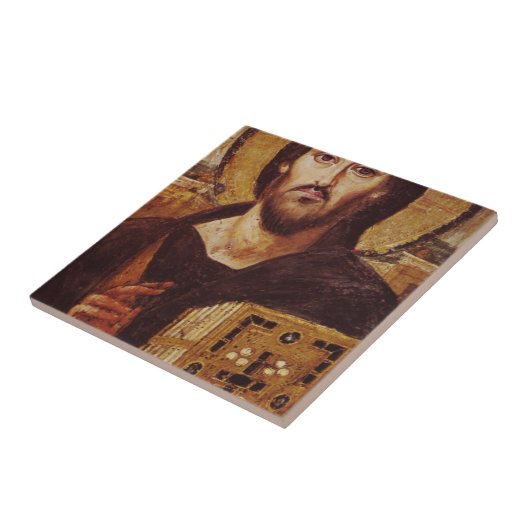 Christliche Ikone Jesuss Christus Pantocrator Fliese (Seite)