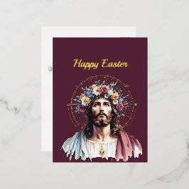 Christliche Illustration zum Osterblütenfest Folien Feiertagspostkarte