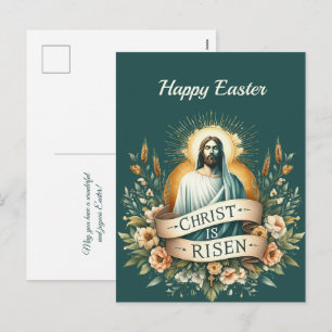 Christliche Illustration zur Osterblüte Feiertagspostkarte