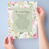 Christliche Inspiration: Florales Vaterunser Flyer (Hand)