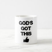 Christliche Inspiration: Gott Got dieses Zitat Kaffeetasse (Mittel)