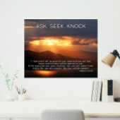 Christliche Inspiration, Gott suchen, Matthew 7-8 Fotodruck