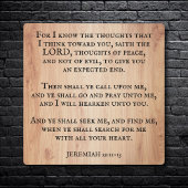 Christliche Inspiration Jeremiah 29:11-Schrift Fotoplatte
