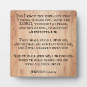 Christliche Inspiration Jeremiah 29:11-Schrift Fotoplatte (Vorderseite)