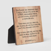 Christliche Inspiration Jeremiah 29:11-Schrift Fotoplatte (Vorderseite)