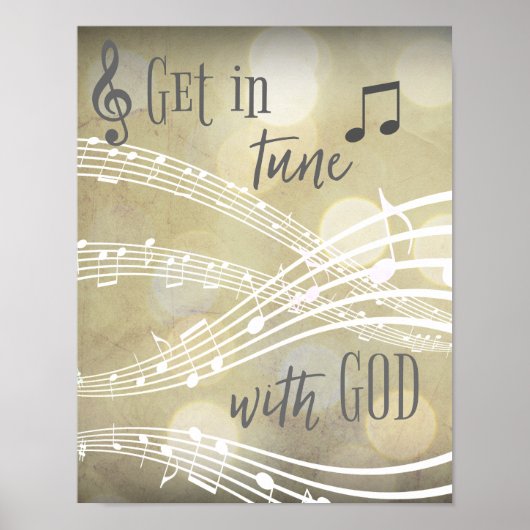 Christliche Inspiration: Mit Gottes Zitat stimmen Poster (Vorne)