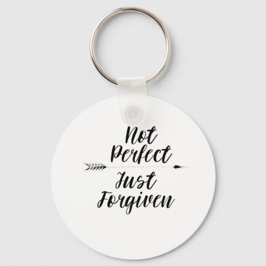 Christliche Inspiration nicht perfekt gerade verge Schlüsselanhänger (Vorderseite)