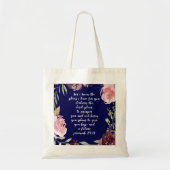 Christliche Inspiration Scripting Tote Bag Tragetasche (Vorne)