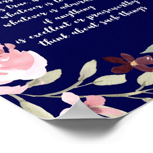 Christliche Inspiration Scripting Verse Poster (Ecke)