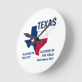 Christliche Inspiration TEXAS-Skripte gesegnet Runde Wanduhr (Winkel)
