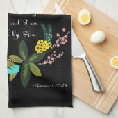 Christliche Inspirational Kunst - Genese-1:27 - 28 Handtuch (Viertel Falte)