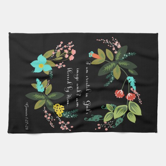 Christliche Inspirational Kunst - Genese-1:27 - 28 Handtuch (Horizontal)