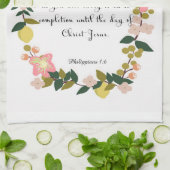 Christliche inspirational Kunst - Philippians-1:6 Geschirrtuch (Gefaltet)