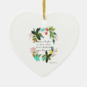 Christliche inspirational Kunst - Sprichwort-19:21 Keramik Ornament