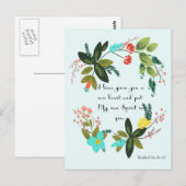 Christliche inspirierende Kunst - Ezekiel 36:26-27 Postkarte (Vorne/Hinten)