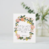 Christliche inspirierende Kunst - Philippinen 1:6 Postkarte (Stehend Vorderseite)