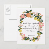 Christliche inspirierende Kunst - Philippinen 1:6 Postkarte (Vorne/Hinten)