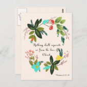 Christliche inspirierende Kunst - Römer 8:35-39 Postkarte (Vorne/Hinten)