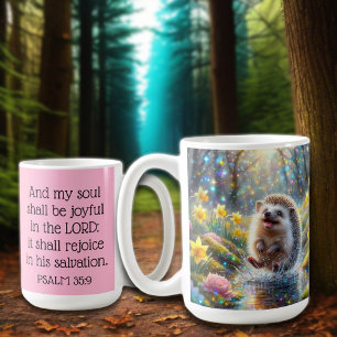 Christliche Inspirierende Psalmen Whimsical Igel Kaffeetasse