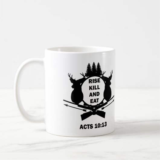 Christliche Jäger-Jagd-Taten-10:13 Kaffeetasse (Links)