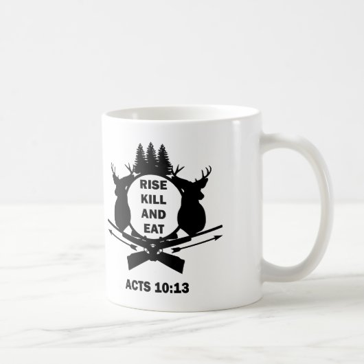 Christliche Jäger-Jagd-Taten-10:13 Kaffeetasse (Rechts)