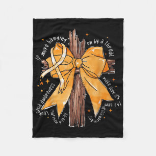 Christliche Jesus Cross Bow Band Orange Leukemia A Fleecedecke