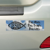 Christliche Jesus-Fische, schwarzes Ichthys Autoaufkleber (Auf Auto)