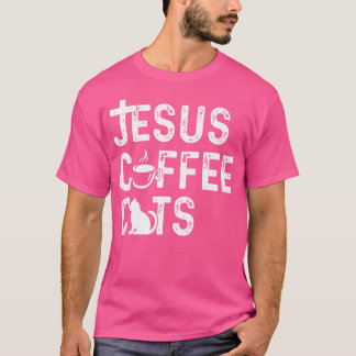 Christliche Jesus-Kaffeekatzen - religiöser Katzen T-Shirt