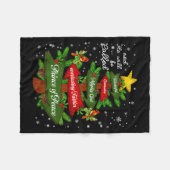 Christliche Jesus-Weihnachtsbaum-Pyjamas Xmas Männ Fleecedecke (Vorderseite (Horizontal))