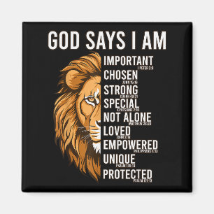 Christliche Jungen Gott sagt ich bin Kleinkind Jes Magnet