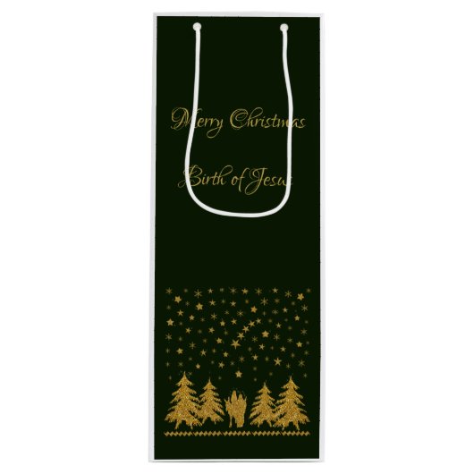 Christliche Jungfrau Mary, St. Joseph, Jesus Geschenktüte Für Weinflaschen (Vorderseite)