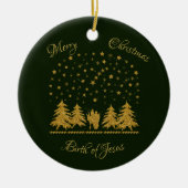 Christliche Jungfrau Mary, St. Joseph, Jesus Keramik Ornament (Vorne)