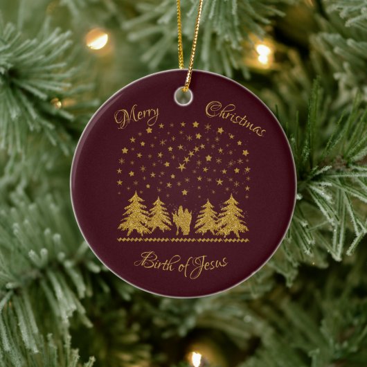 Christliche Jungfrau Mary, St. Joseph, Jesus Keramik Ornament (Baum)