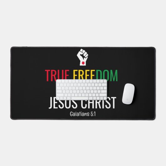 Christliche Junitzehnte WAHRE FREIHEIT IN JESUS Schreibtischunterlage (Tastatur & Maus)