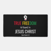 Christliche Junitzehnte WAHRE FREIHEIT IN JESUS Schreibtischunterlage (Vorderseite)