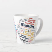 Christliche JW LPMD Boldness/Bescheidenheit Latte Milchtasse (Rechte Ecke)