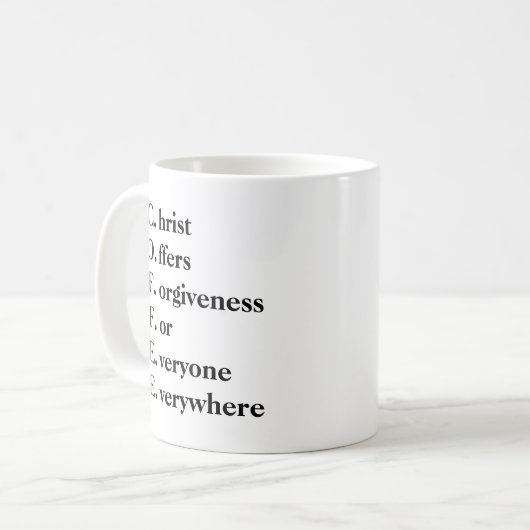 Christliche Kaffee-Tasse Kaffeetasse (Vorderseite Links)