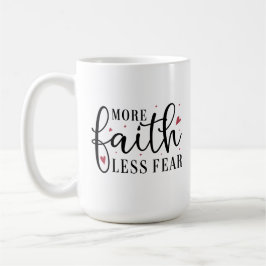Christliche Kaffee-Tasse - Mehr Glaube weniger Ang Kaffeetasse