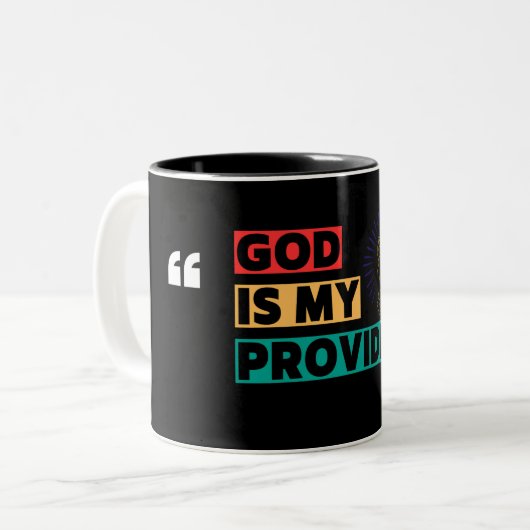 Christliche Kaffeetasse (Vorderseite Links)