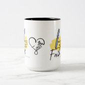 Christliche Kaffeetasse mit dem Wort Glaube 15oz (Mittel)