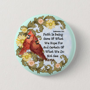 Christliche Kardinal Faith Button