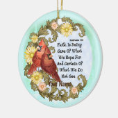 Christliche Kardinal Faith Keramik Ornament (Links)