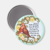 Christliche Kardinal Faith Magnet (Vorderseite/Rückseite)