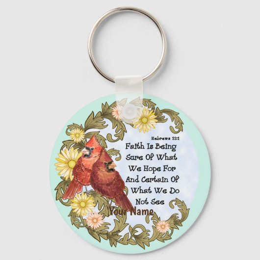 Christliche Kardinal Faith Schlüsselanhänger (Vorderseite)